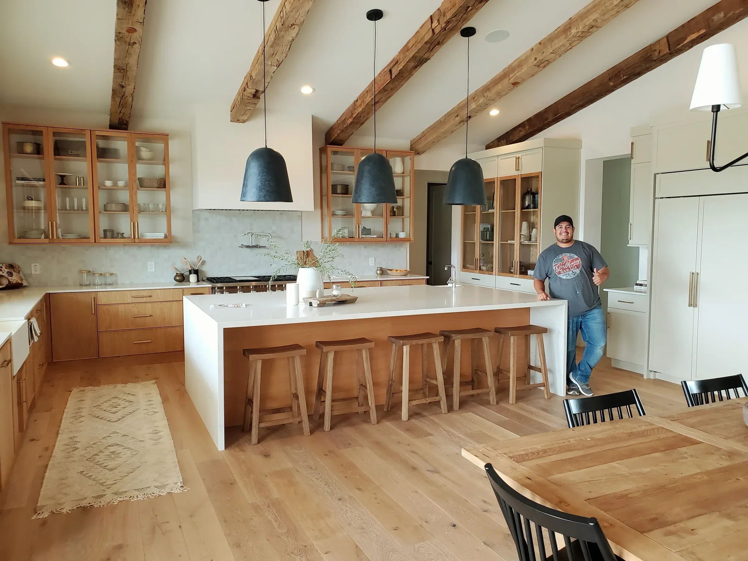 Contemporary custom kitchen with clean lines and premium finishes